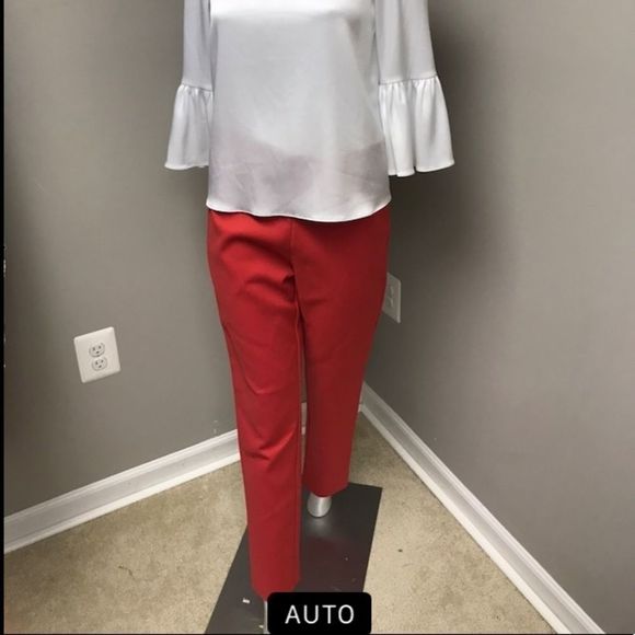 St. John Bella Stretch Straight-Leg Ankle Pants - Picture 4 of 5